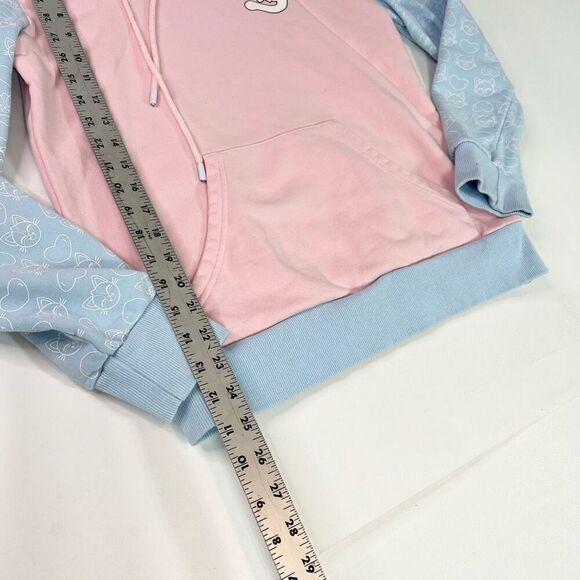 Inquisitormaster Hoodie Womens Small Pink Blue Cat with Ears Anime Youtuber - Picture 2 of 8